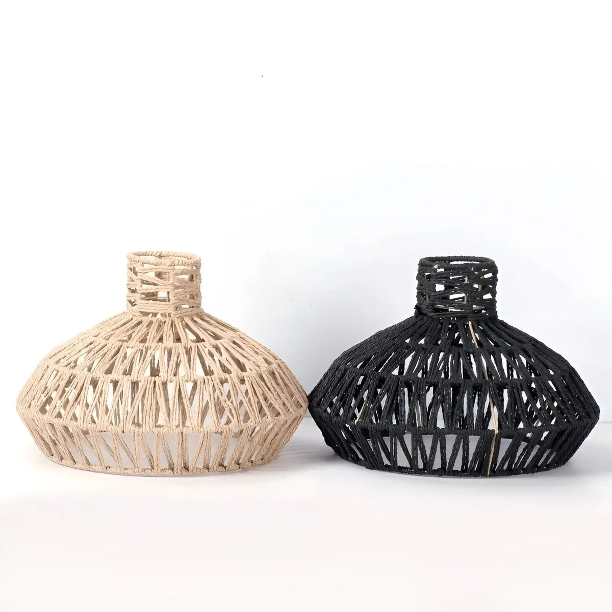 AntiqueWeave - Handwoven Vintage Rattan Pendant Light