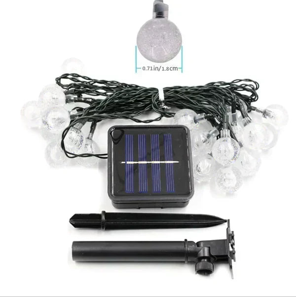 TwinkleGlow - Guirlandes Lumineuses Solaires Féeriques pour Extérieur