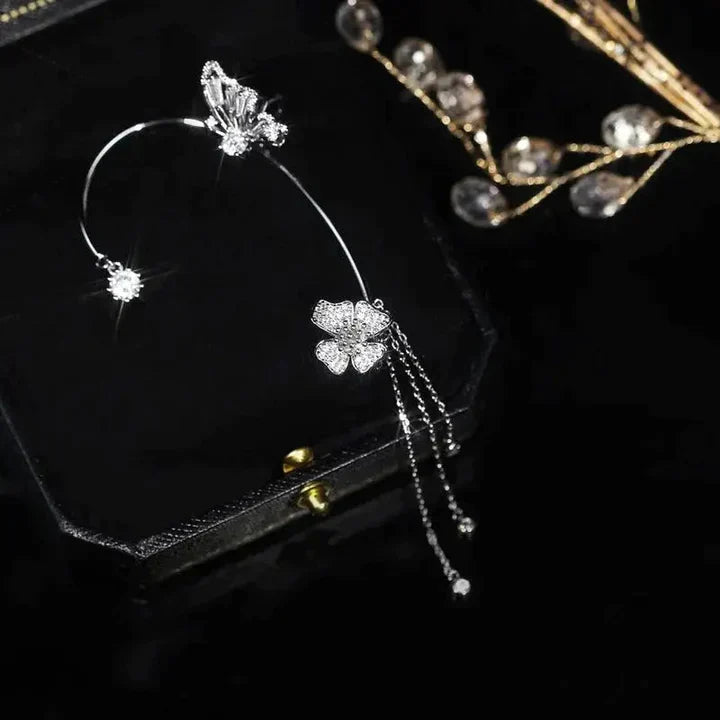 Clips d'Oreille Papillon Élégants sans Piercing