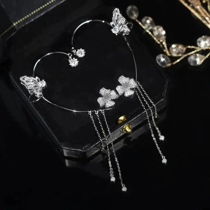 Clips d'Oreille Papillon Élégants sans Piercing
