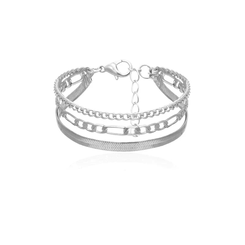 Trio de Bracelets Subtils - Set 3 Pièces Or ou Argent