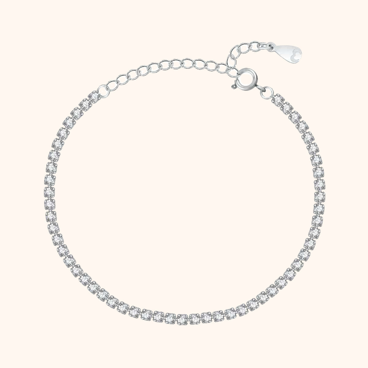 Clara - Bracelet scintillant en argent 925 aux carrés diamant