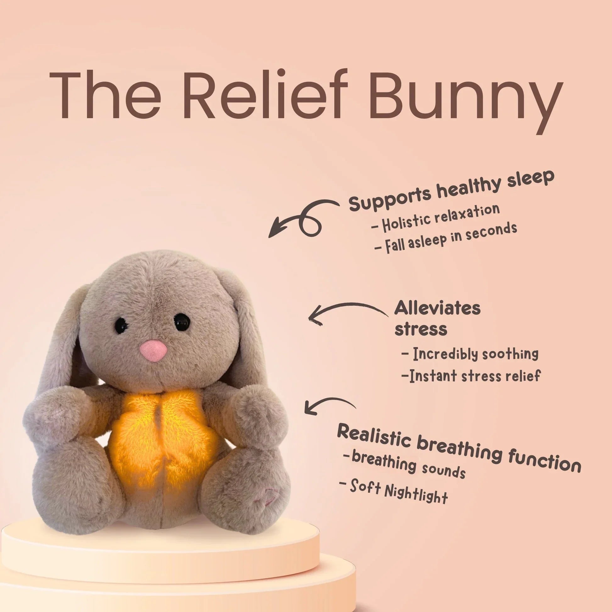 Soothing Bunny - Breathing Plush for Baby Calm