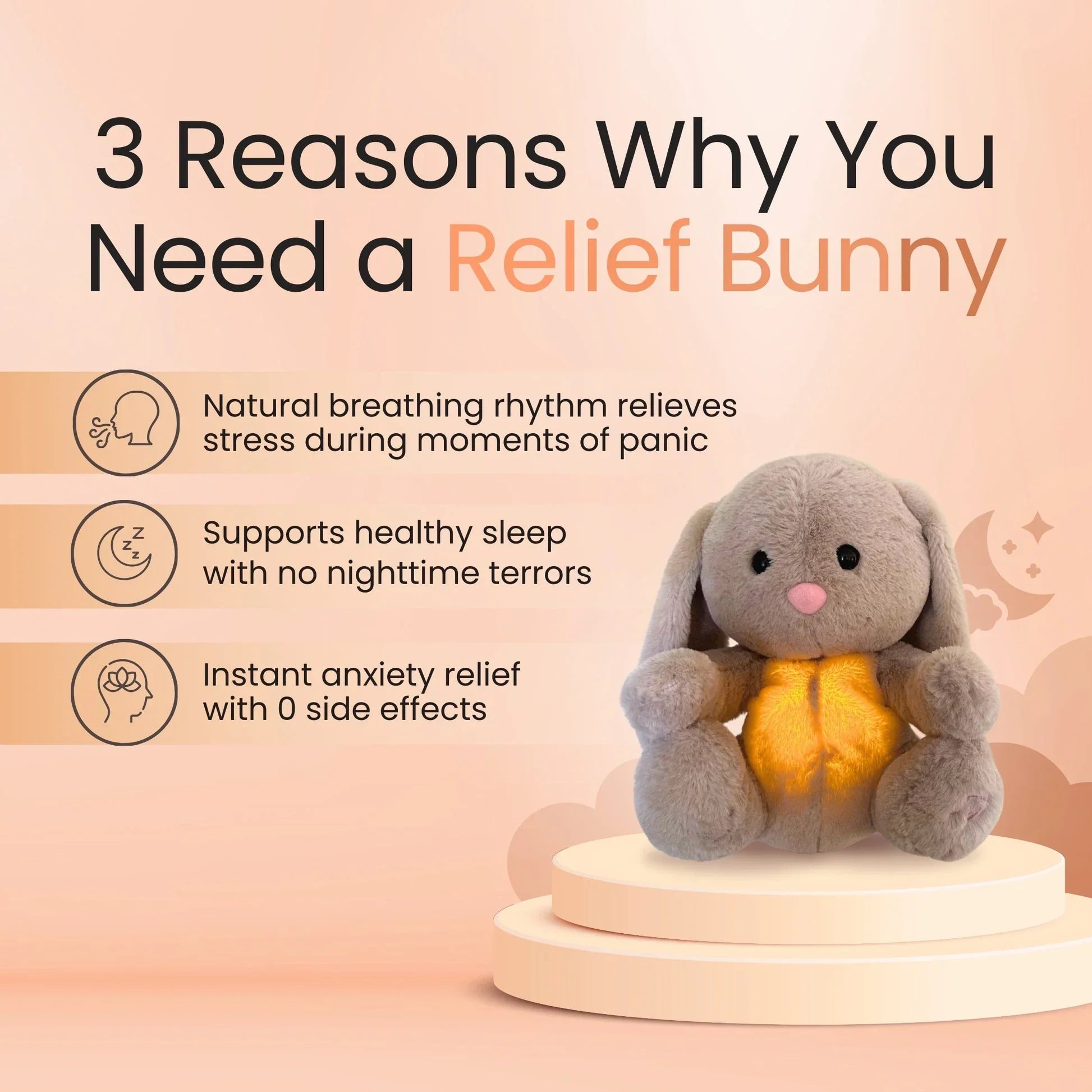 Soothing Bunny - Breathing Plush for Baby Calm