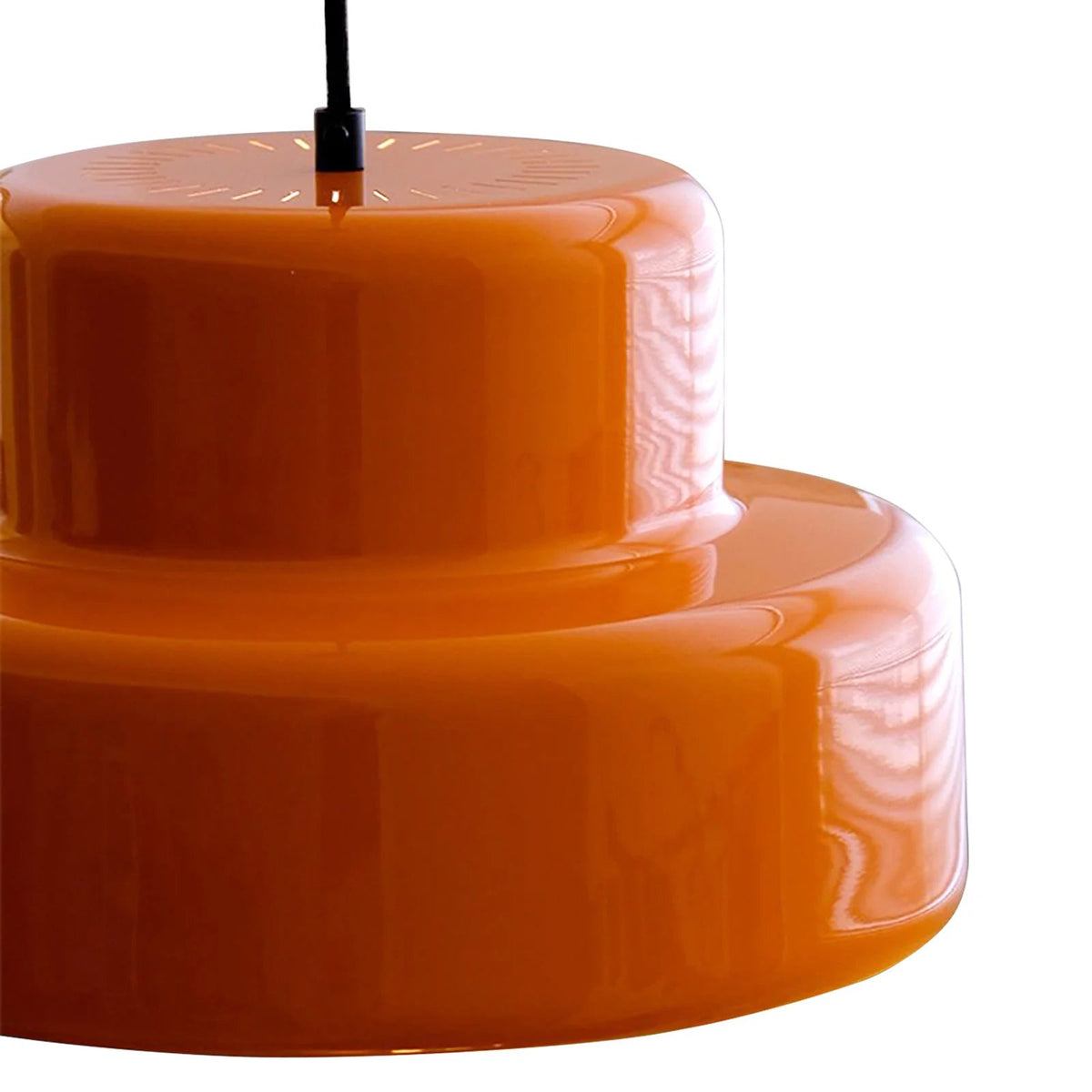 Bauhaus Glow Light - Orange Vintage Pendant for Dining Room