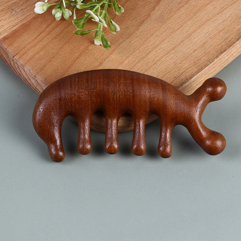 CalmComb - Peigne Massage Luxueux en Bois de Santal