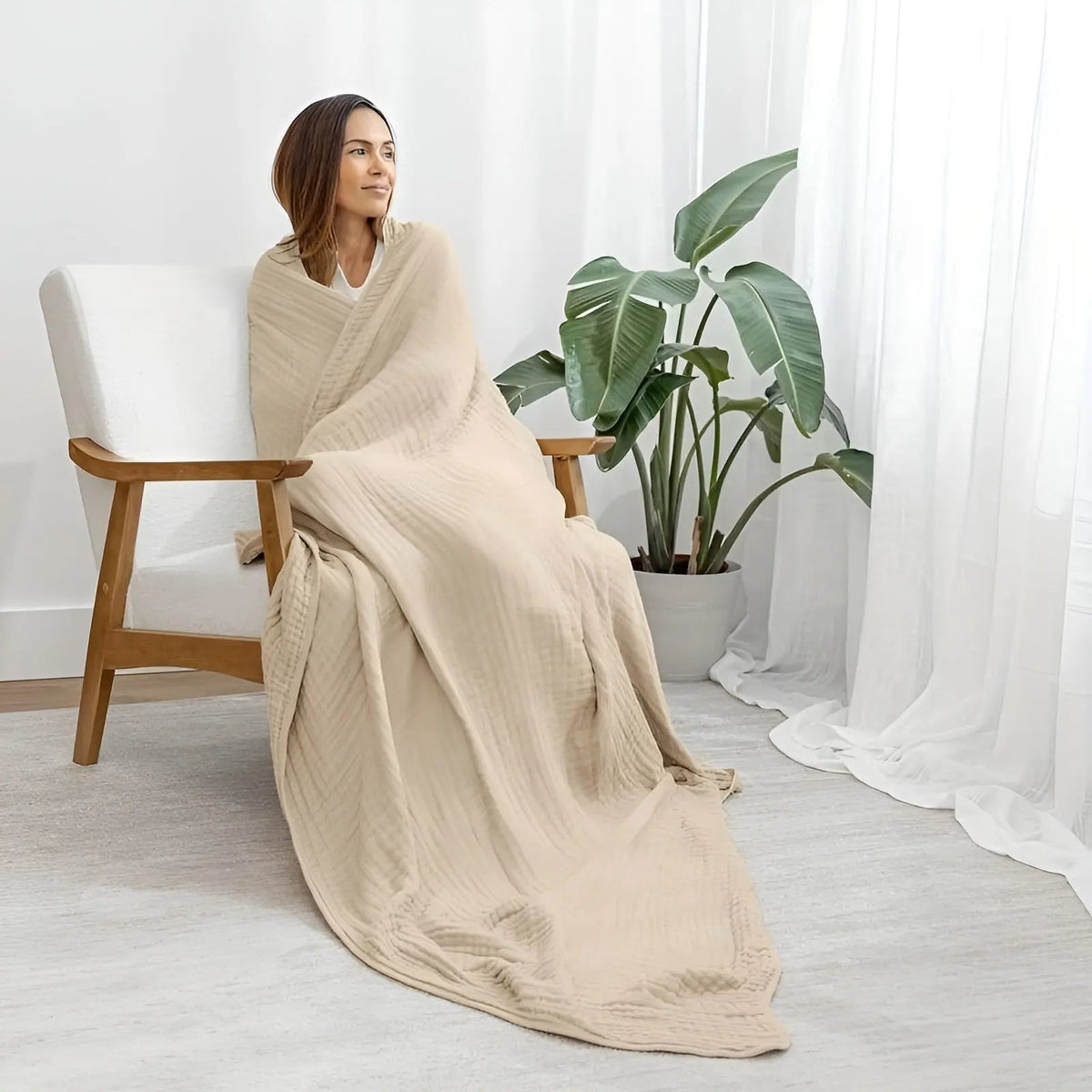 BreezeCotton - Cotton Muslin Blanket for Every Season
