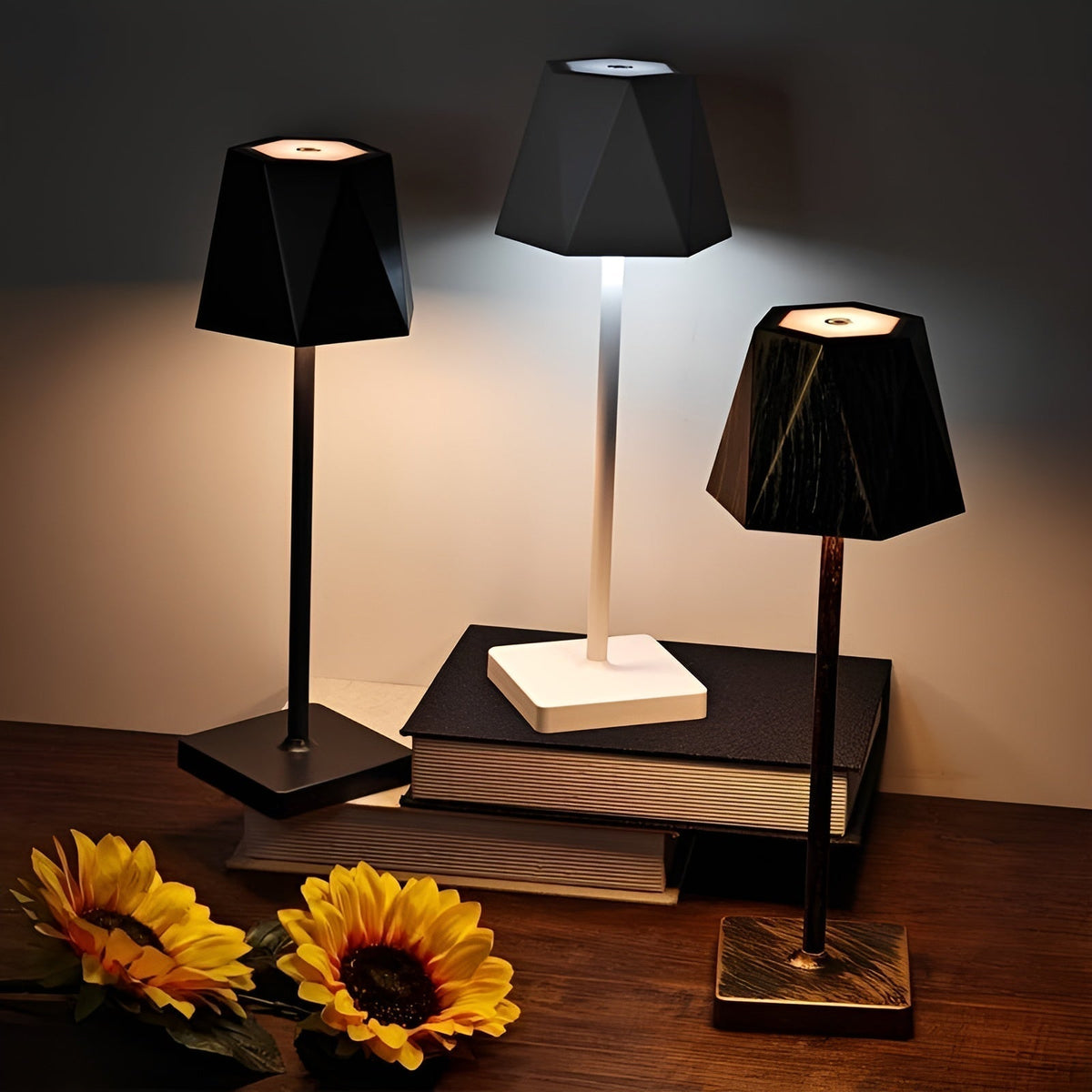 BrightLuxe - Retro Wireless Rechargeable LED Table Lamp