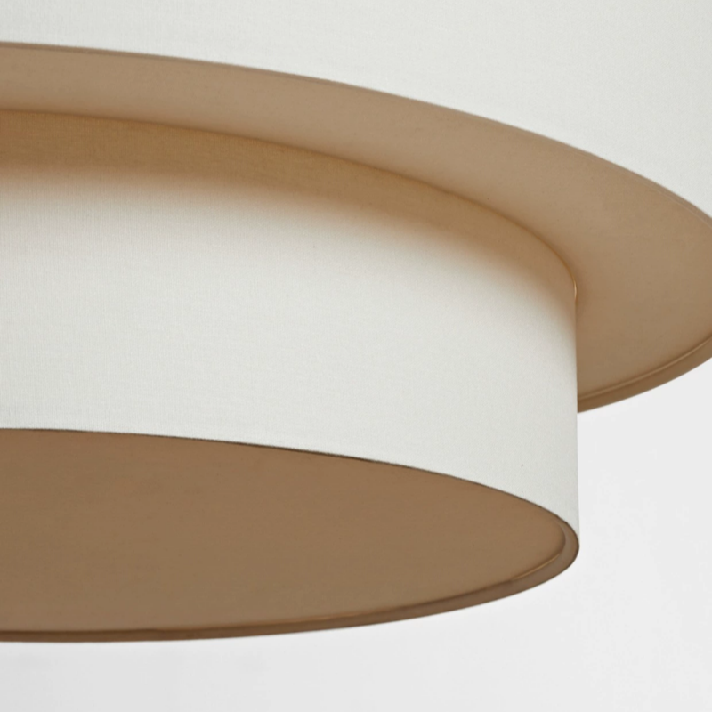 EleganceLuxe Light - Beige Linen Bauhaus Pendant