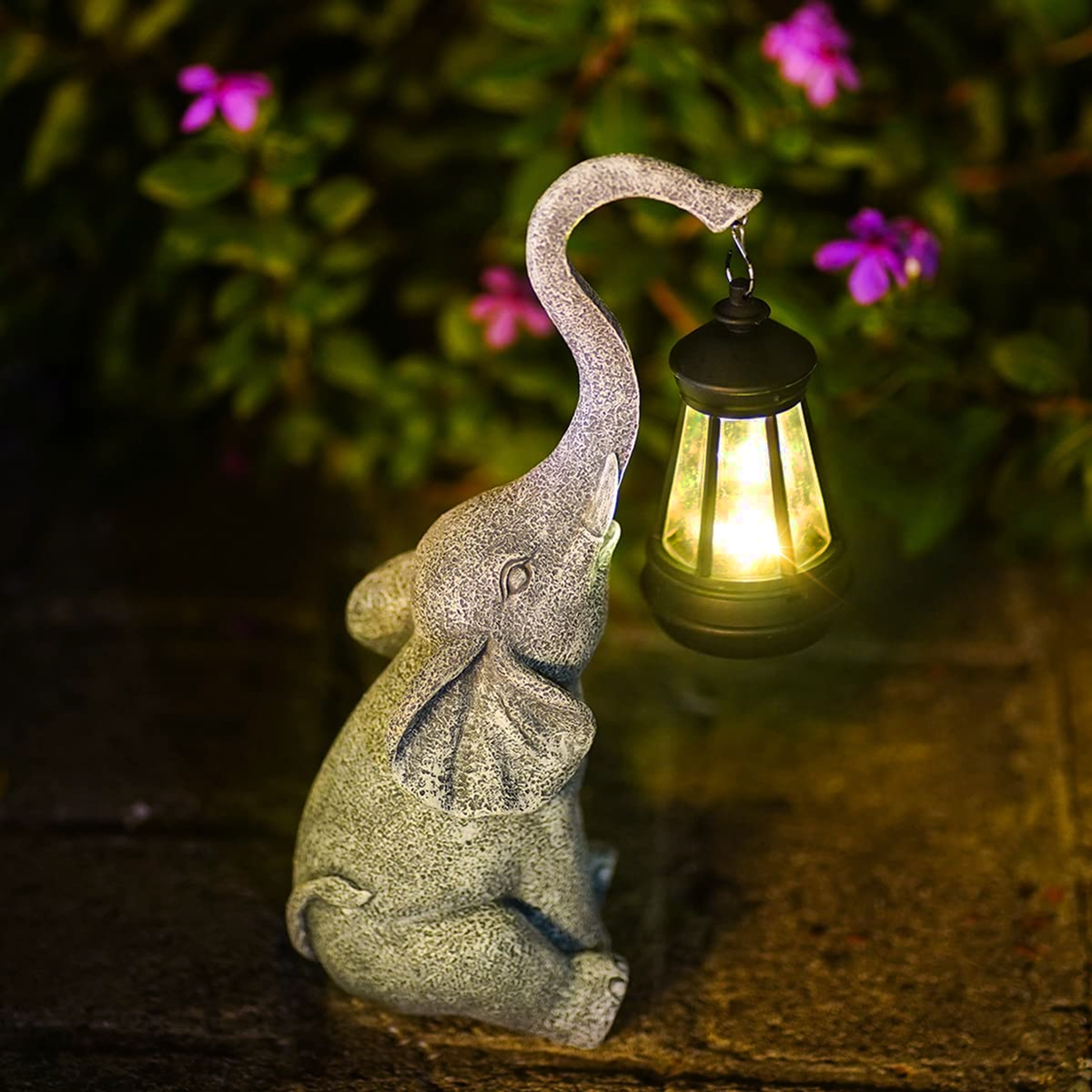 Elephanta Garden Lamp - Solar Elephant Lighting for Warm Evenings
