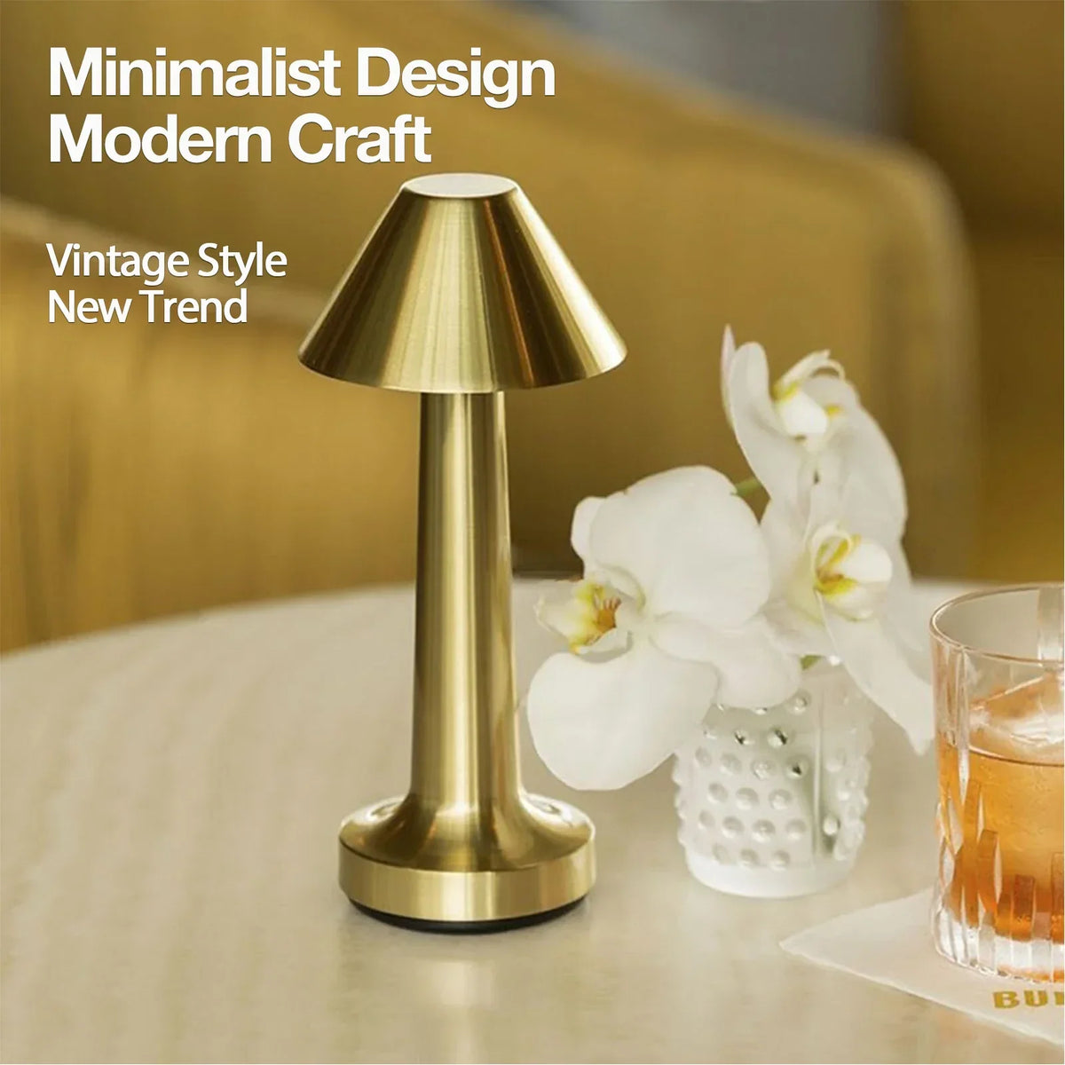 Minima Desk Lamp - Cordless LED Lamp with Minimalist Modern Design