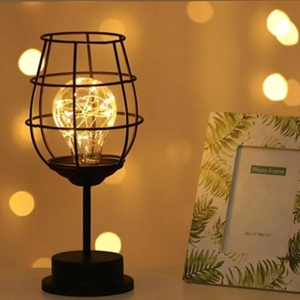 RetroEra - Minimalist Hollow-Out Retro Table Lamp