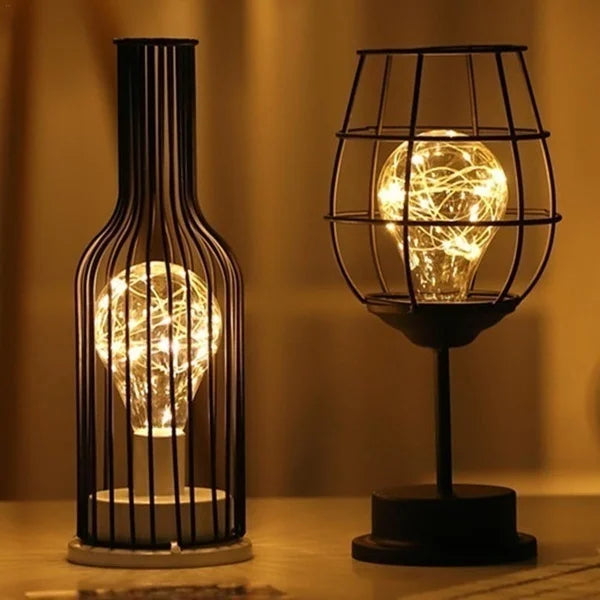 RetroEra - Minimalist Hollow-Out Retro Table Lamp