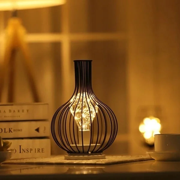 RetroEra - Minimalist Hollow-Out Retro Table Lamp