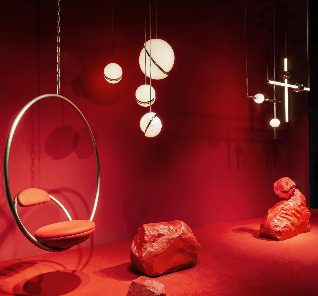 CielCourbe Moon Pendant Light - Luxury Acrylic and Brass