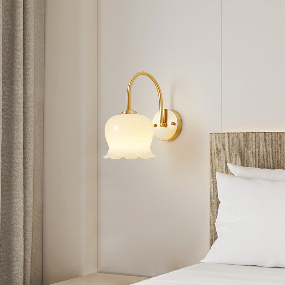 Norette - Elegant Floral Glass Wall Sconce