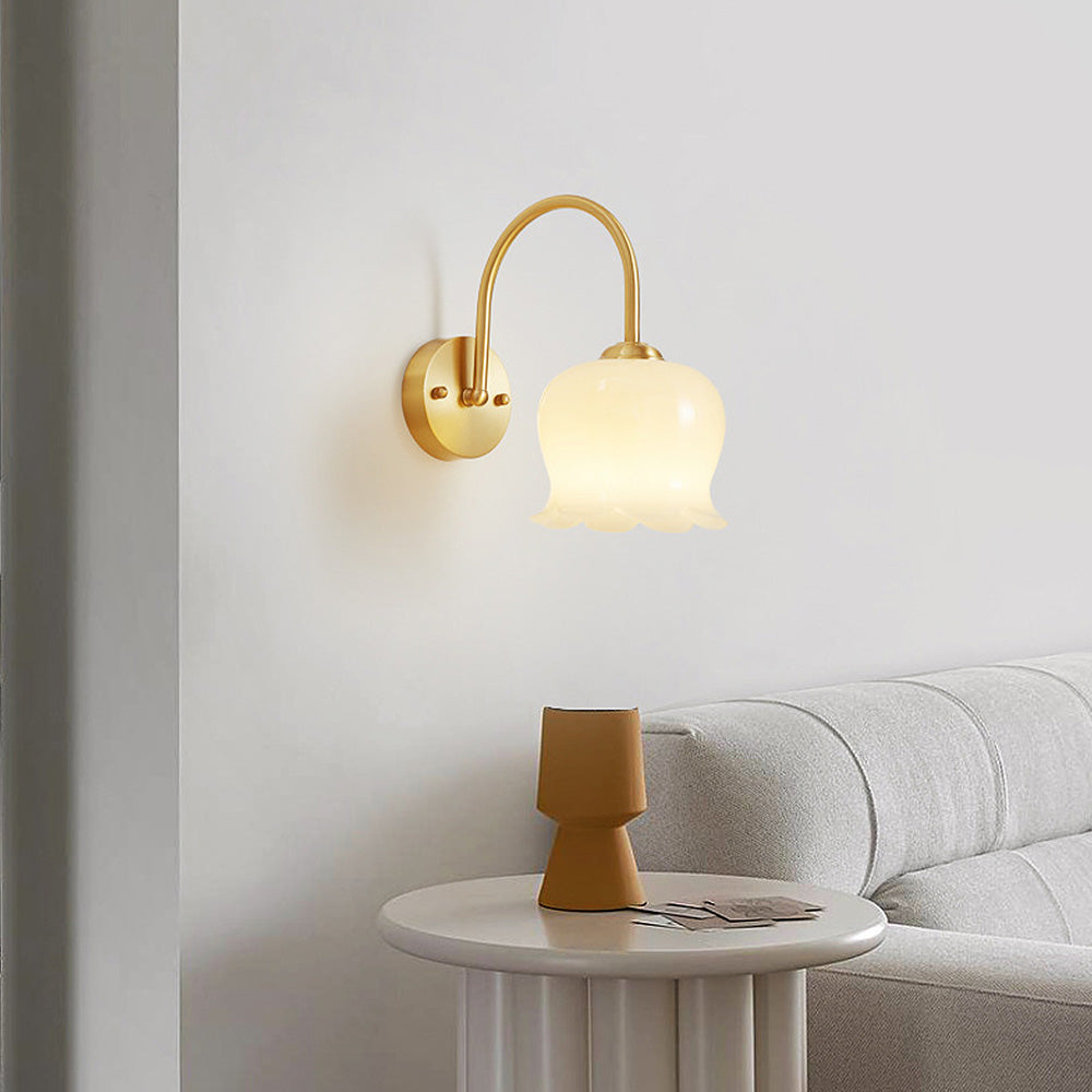 Norette - Elegant Floral Glass Wall Sconce