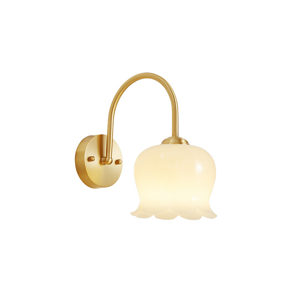 Norette - Elegant Floral Glass Wall Sconce