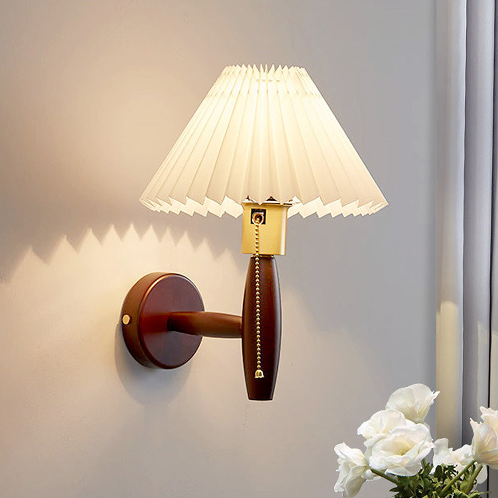TimberGlow - Applique Murale Classique en Bois de Noyer