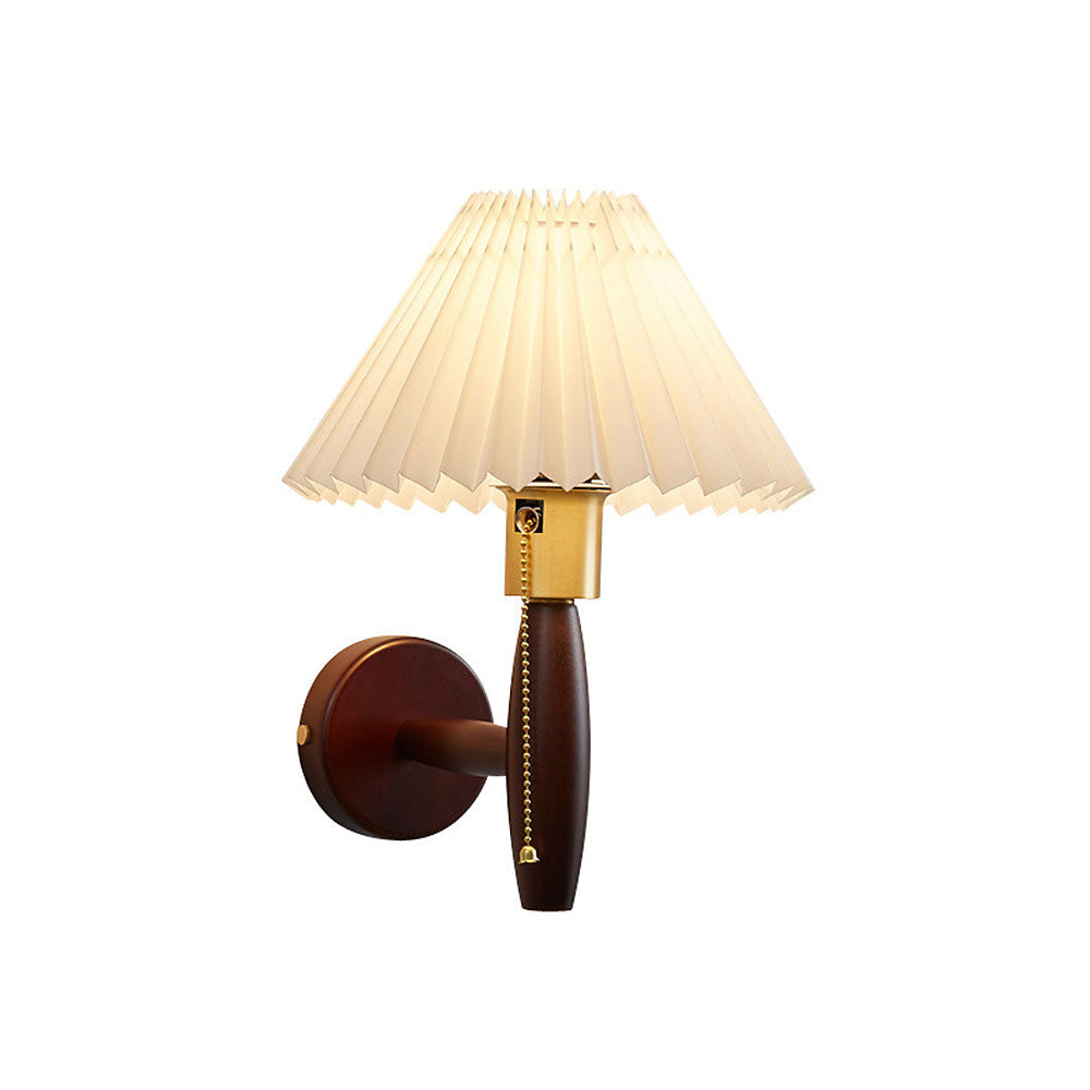 TimberGlow - Applique Murale Classique en Bois de Noyer
