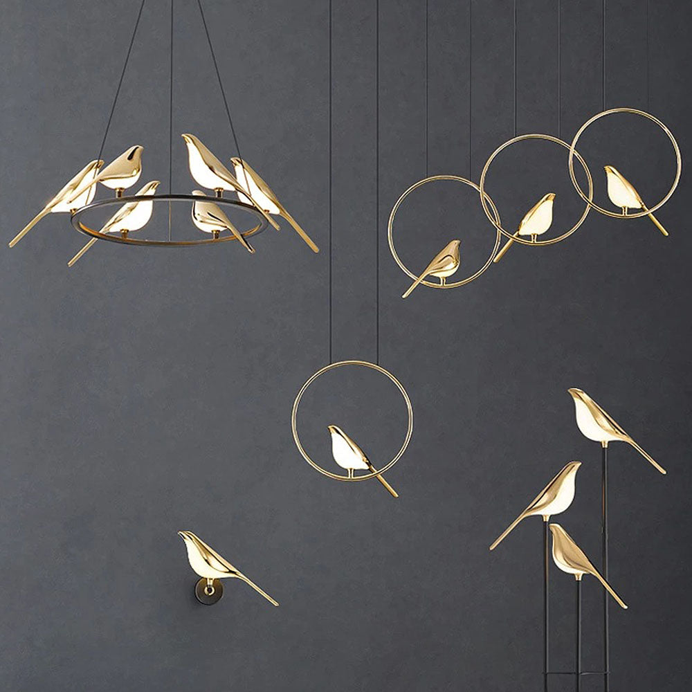 BirdLume Light - Bird-Inspired LED Pendant for Modern Interiors
