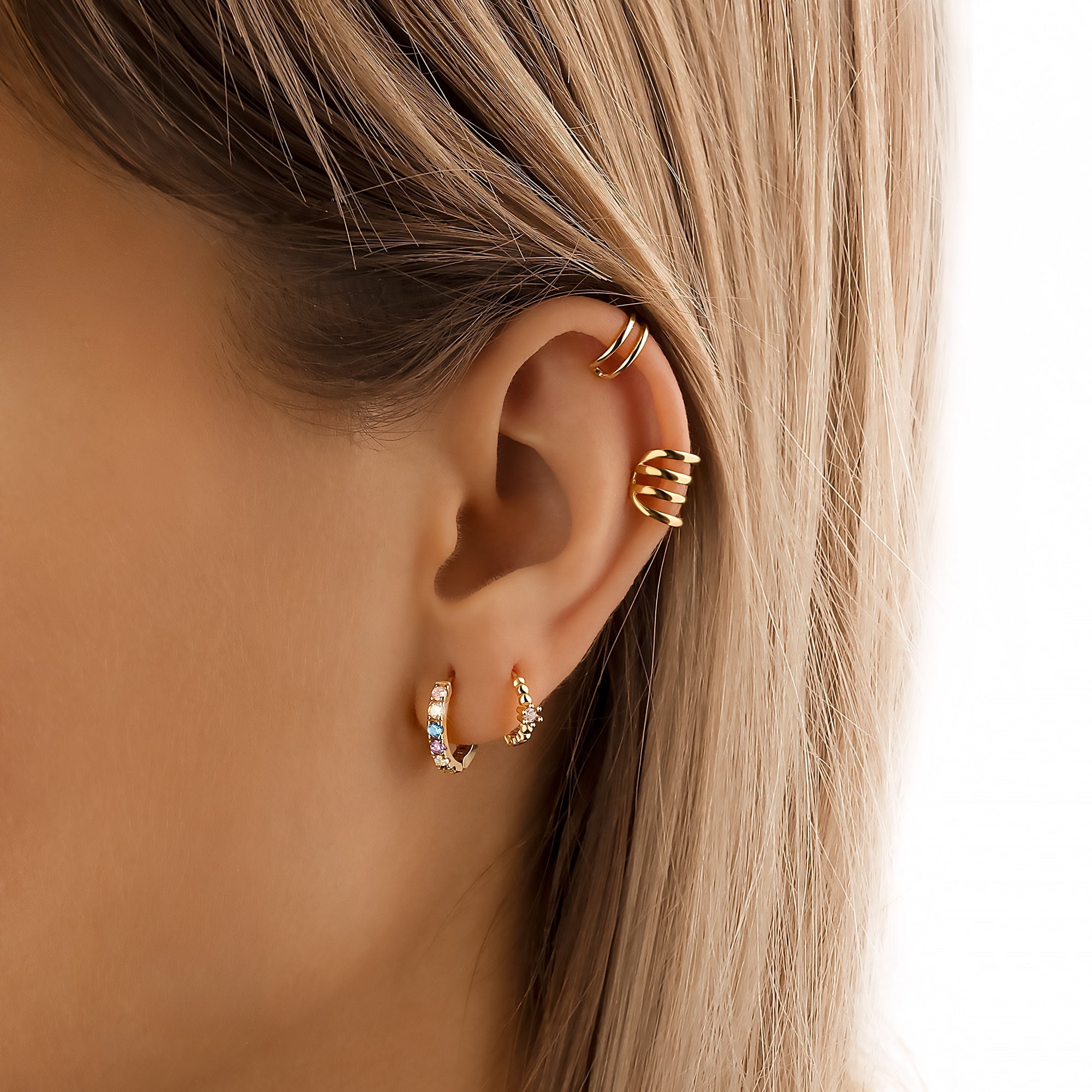 Aureline - Sparkling Rainbow Zirconia Earrings