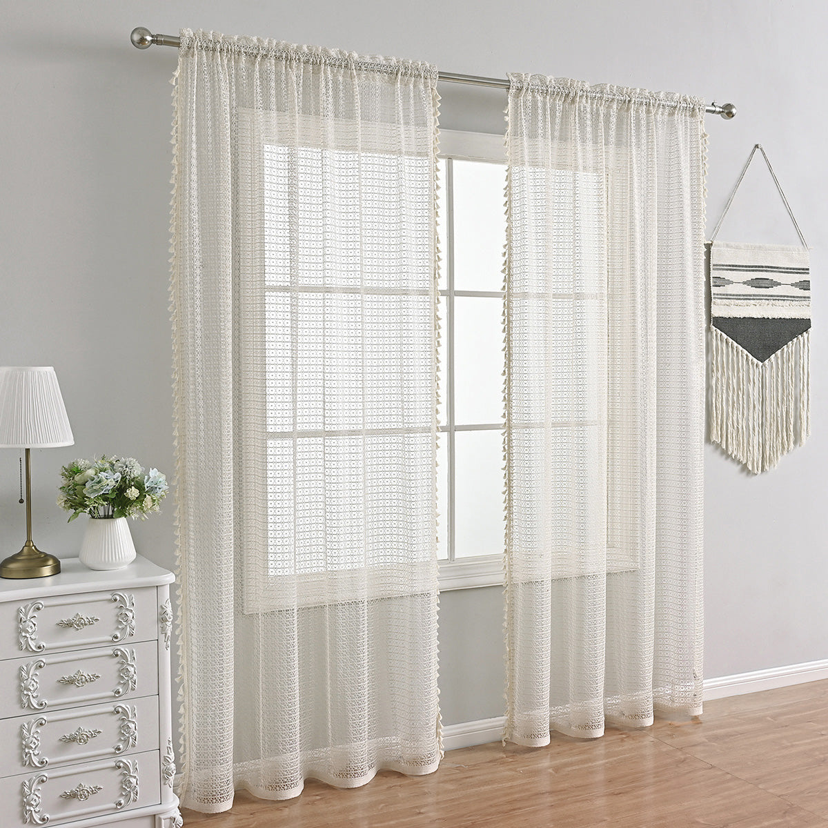NatureGlow Curtains - Luxury Beige Curtains for Bedroom and Living Room