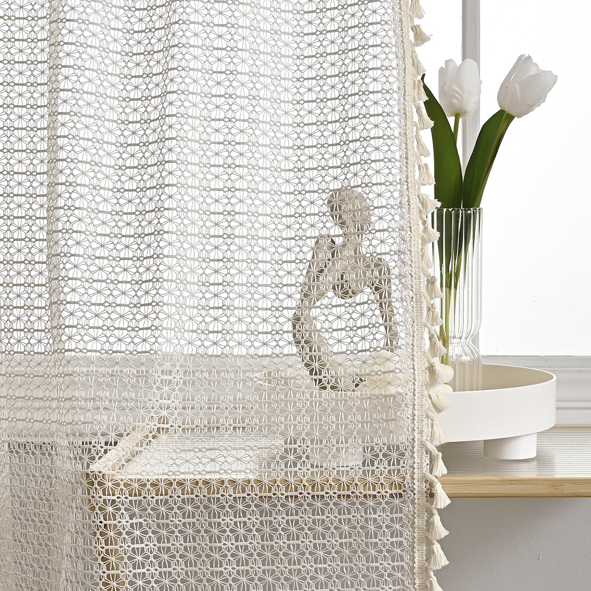 NatureGlow Curtains - Luxury Beige Curtains for Bedroom and Living Room