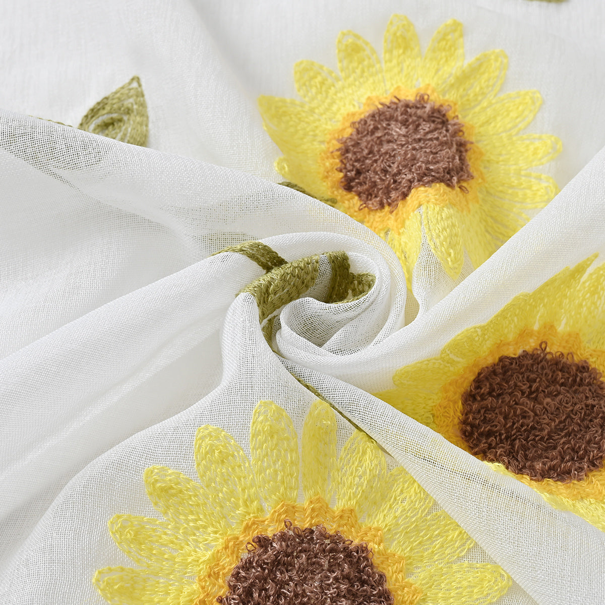 Harvestbloom - Rustic Sunflower Print Curtains