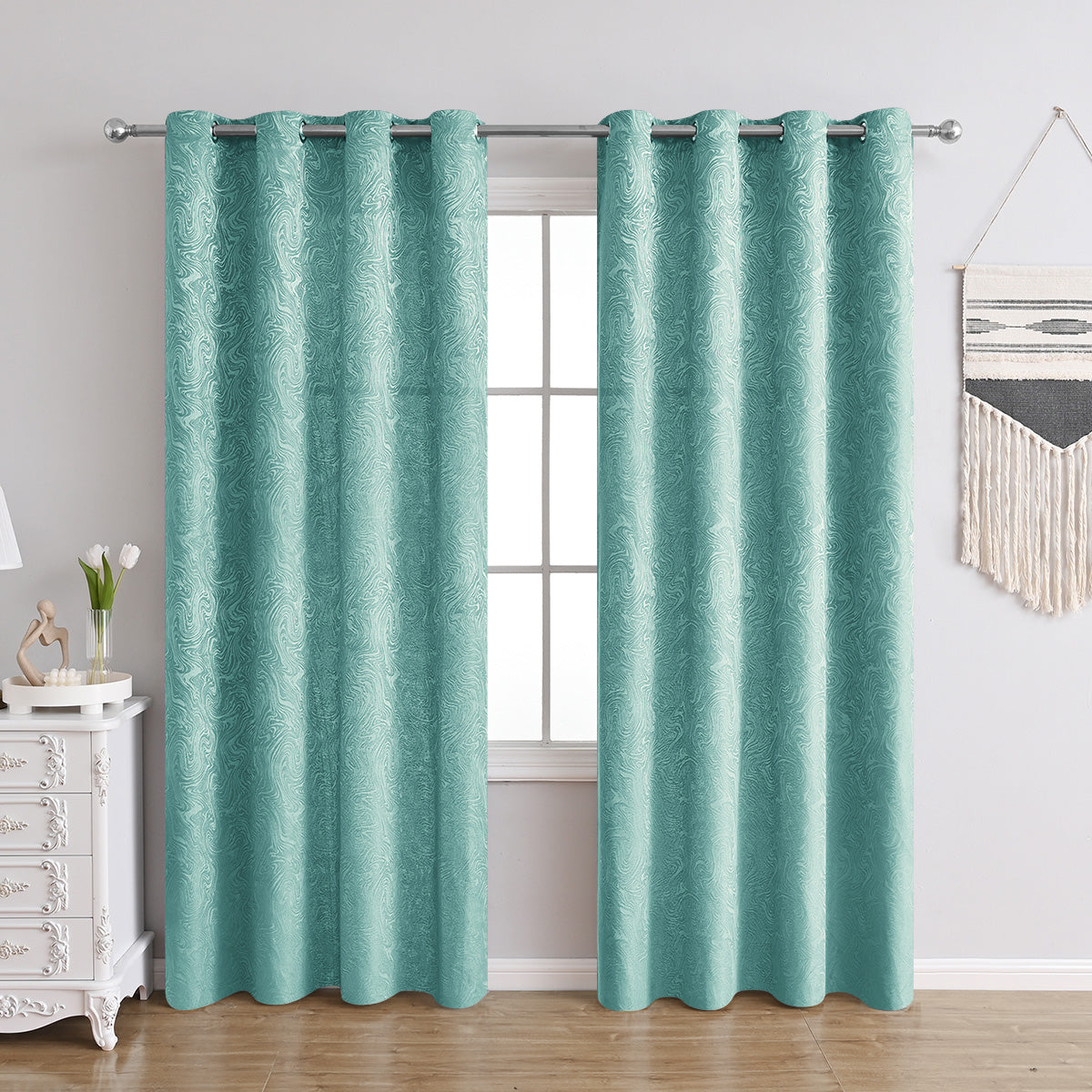 AquaLuxe Curtains - Textured Blackout Curtains for Contemporary Interiors