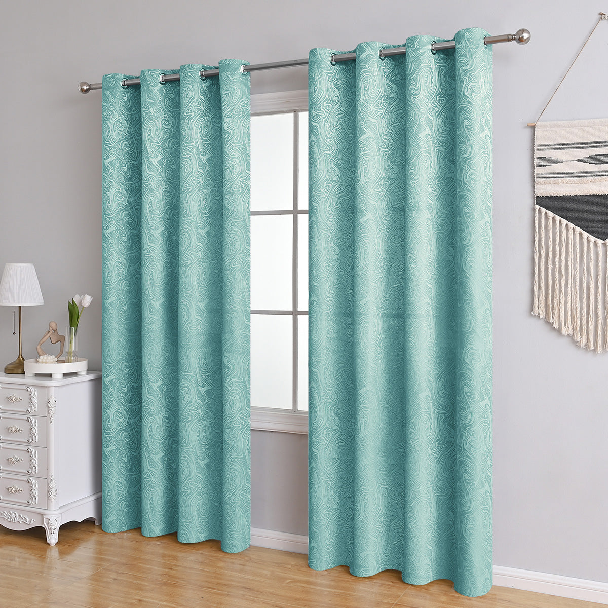 AquaLuxe Curtains - Textured Blackout Curtains for Contemporary Interiors