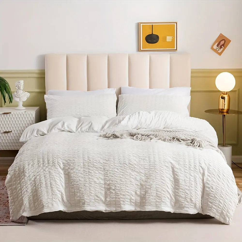 Cozyhaus Crinkle Duvet Cover - Modern Comfort for a Cozy Bed