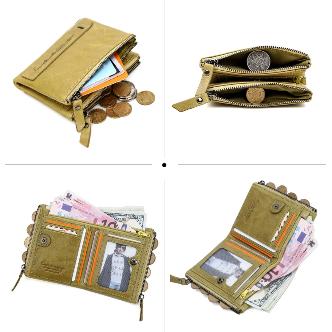 CompactWallet - Portefeuille Compact Double Zip