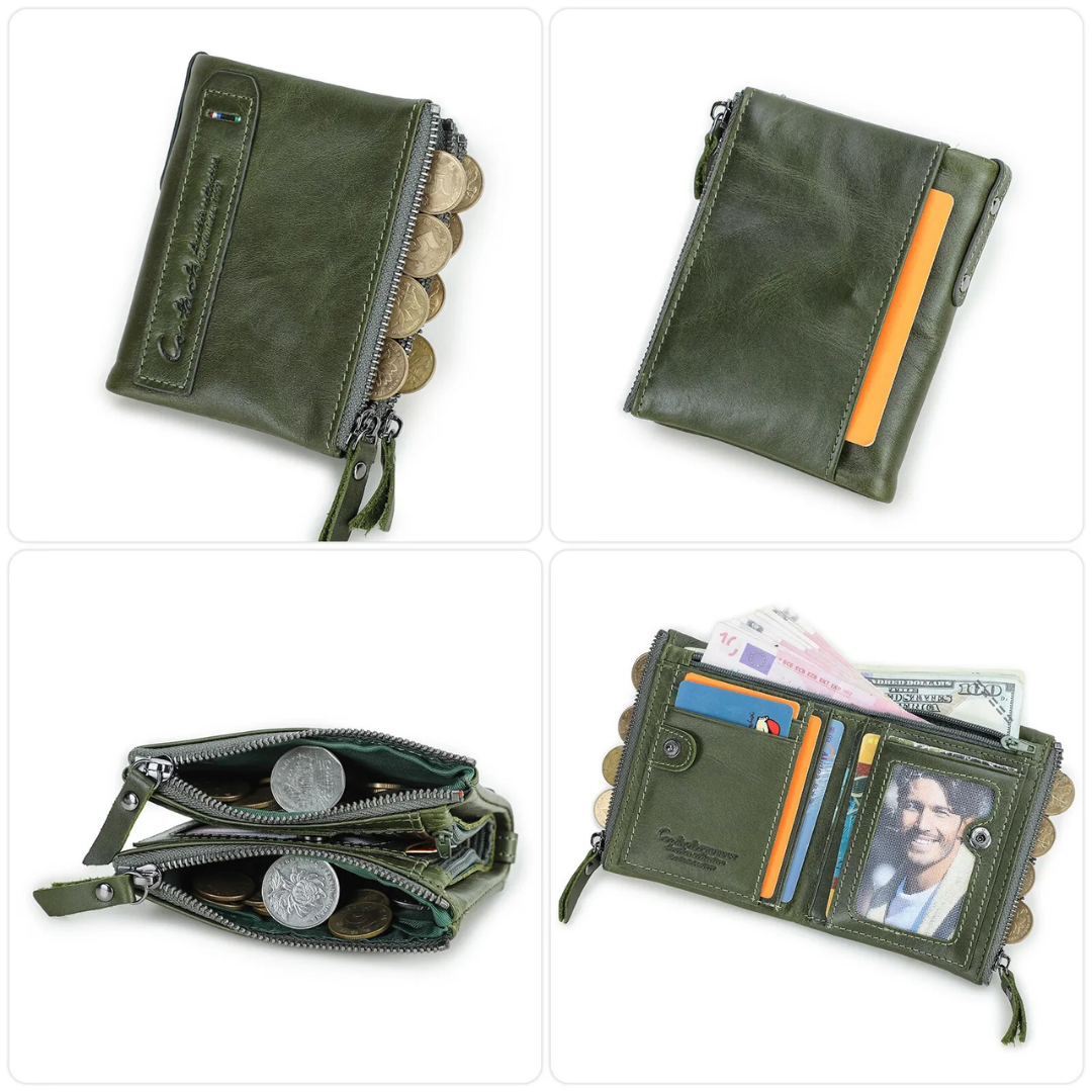 CompactWallet - Portefeuille Compact Double Zip
