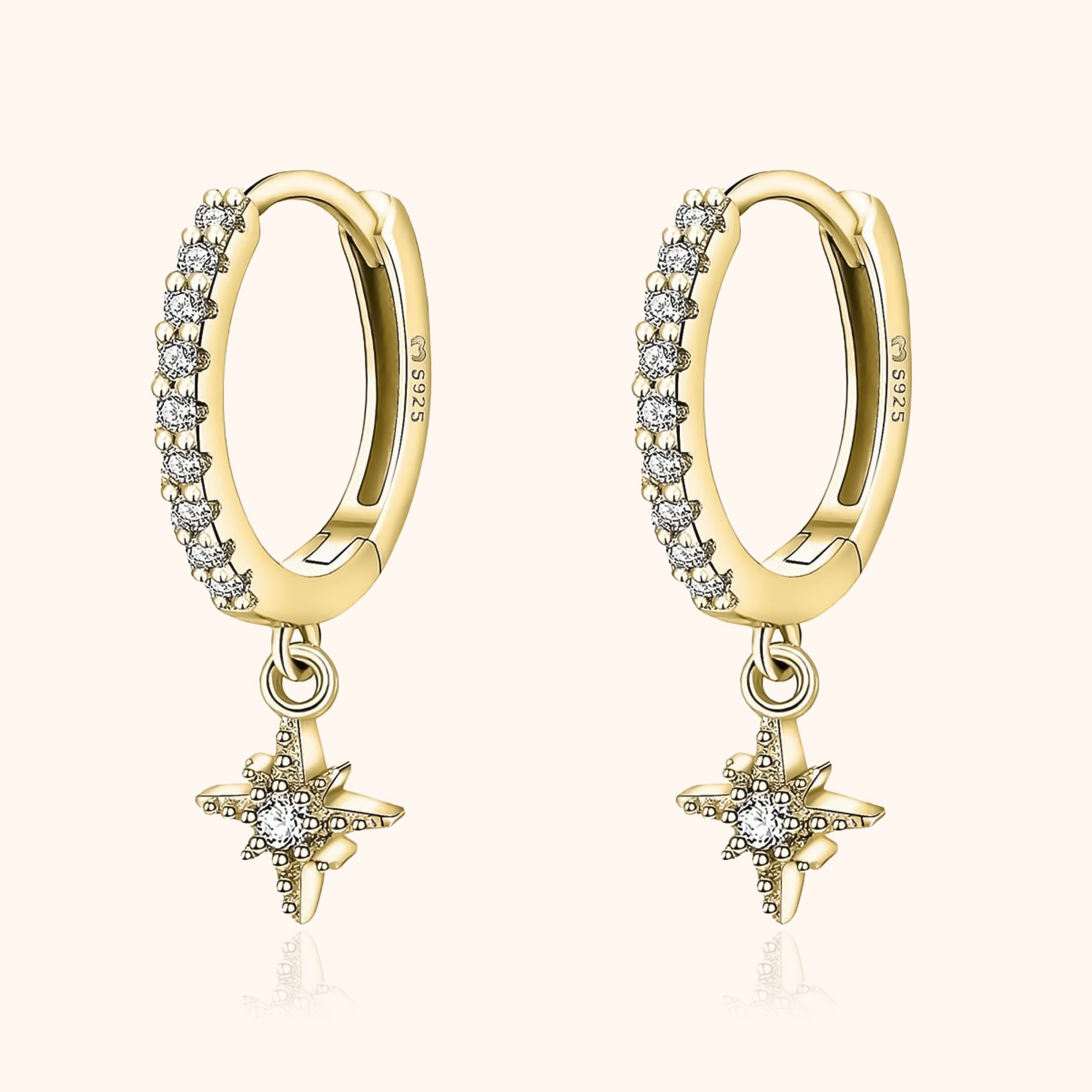 Celestia - Galaxy Star Earrings with Sparkling Zirconia