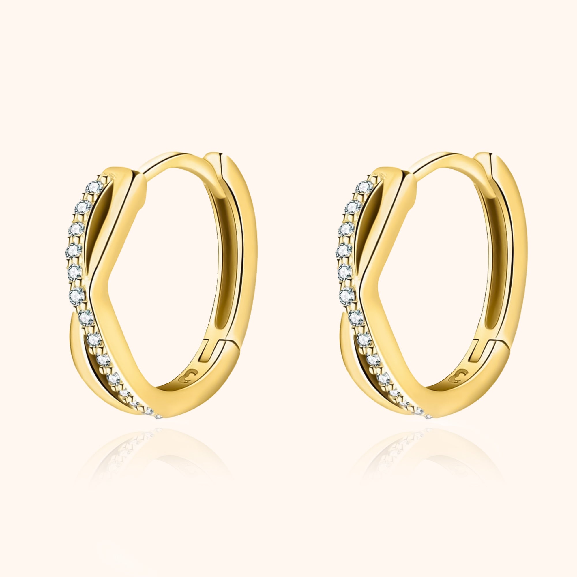 Sophia - Elegant 925 Silver Zirconia Cross Earrings