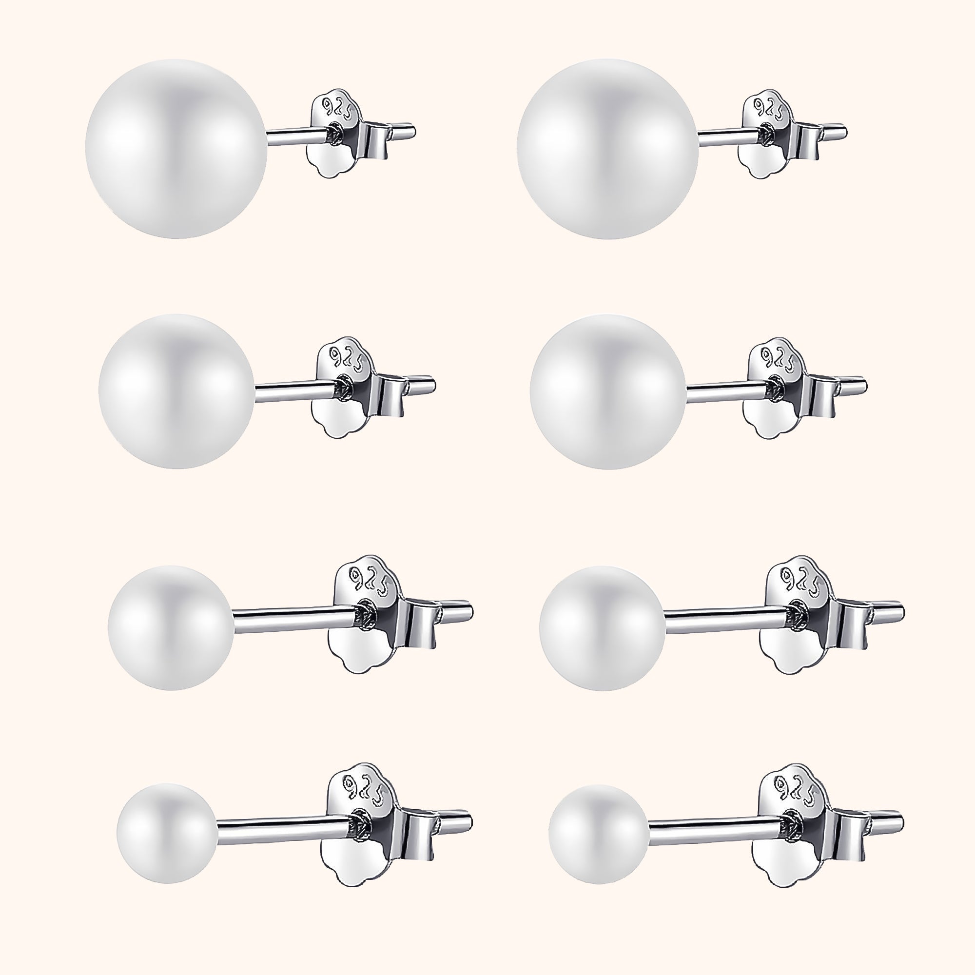 Celina - Classic Pearl Stud Earrings