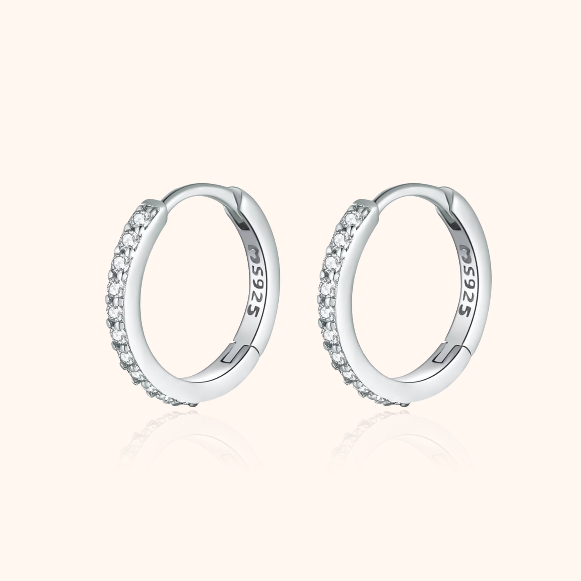 Iriana - Sparkling Zirconia Hoop Earrings