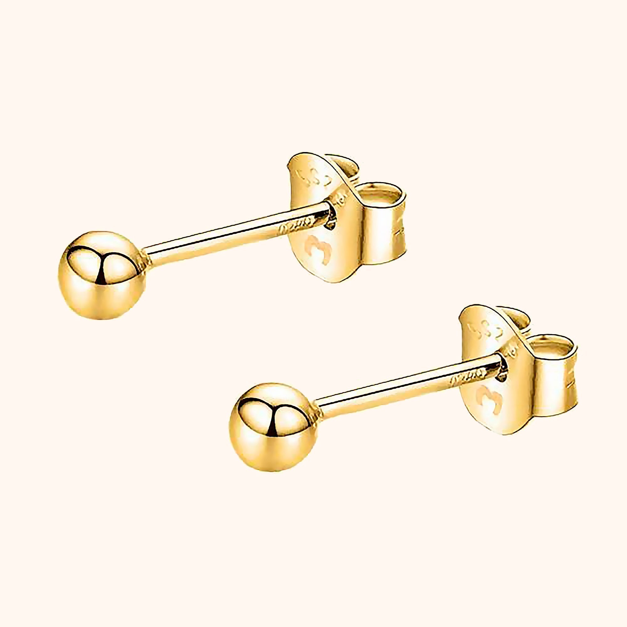 Lunara - Minimalist Round Silver Stud Earrings