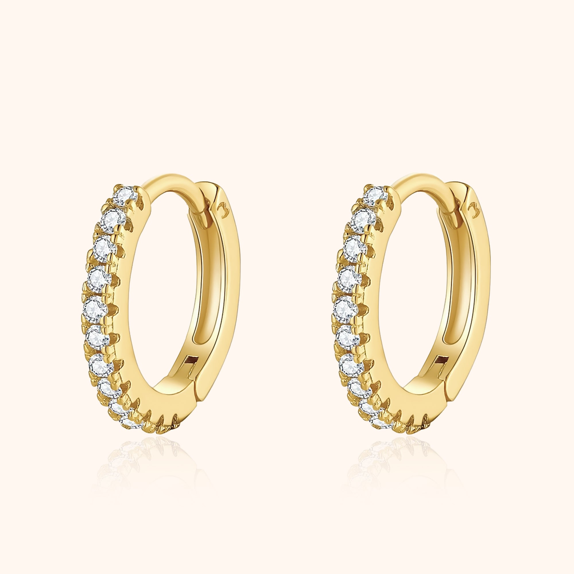 Aurina - Sparkling White Zirconia Hoop Earrings