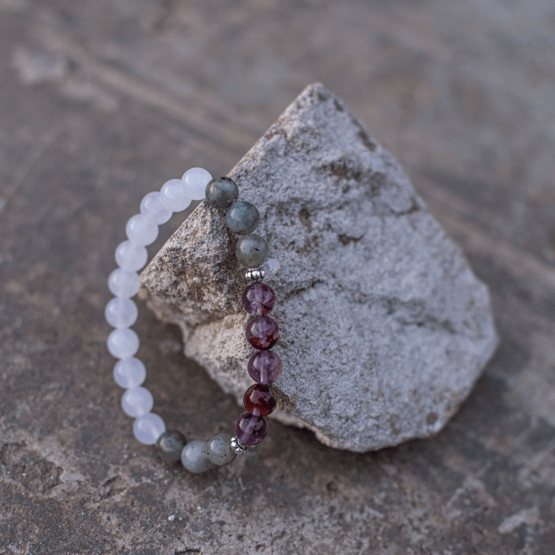 Seraphine - Labradorite, Jade and Amethyst Mala Necklace and Bracelet