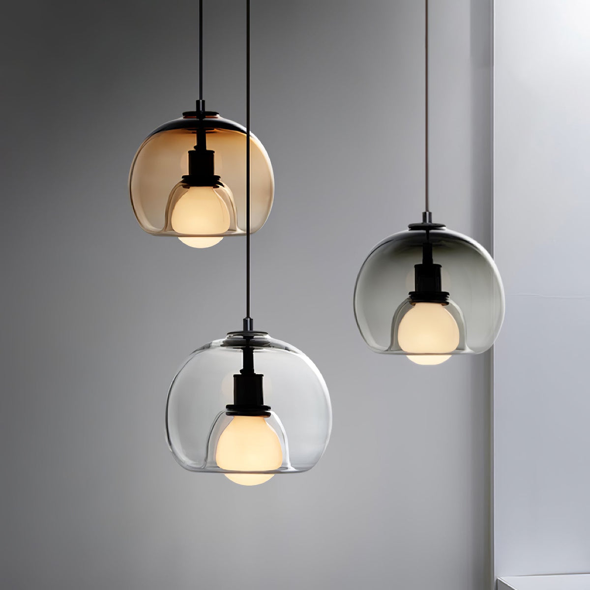 EclatPure - Minimalist LED Pendant Light in Metal and Glass