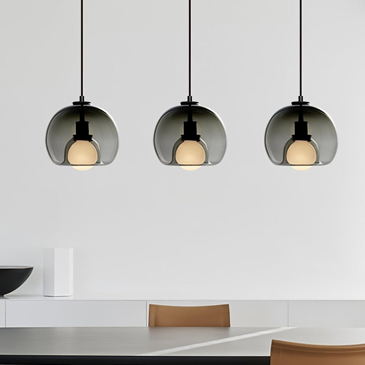 EclatPure - Minimalist LED Pendant Light in Metal and Glass