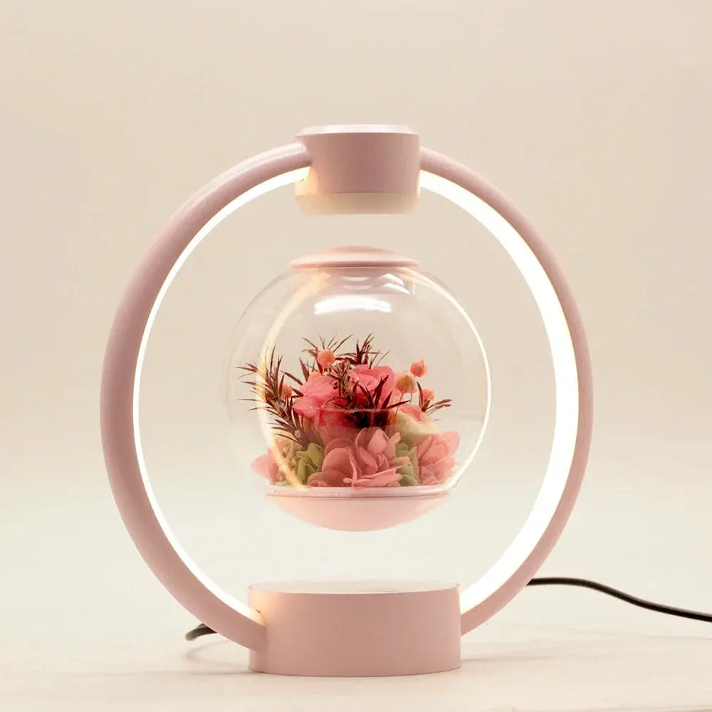 EternalGlow - Magnetic Levitating Lamp with Eternal Flower LED
