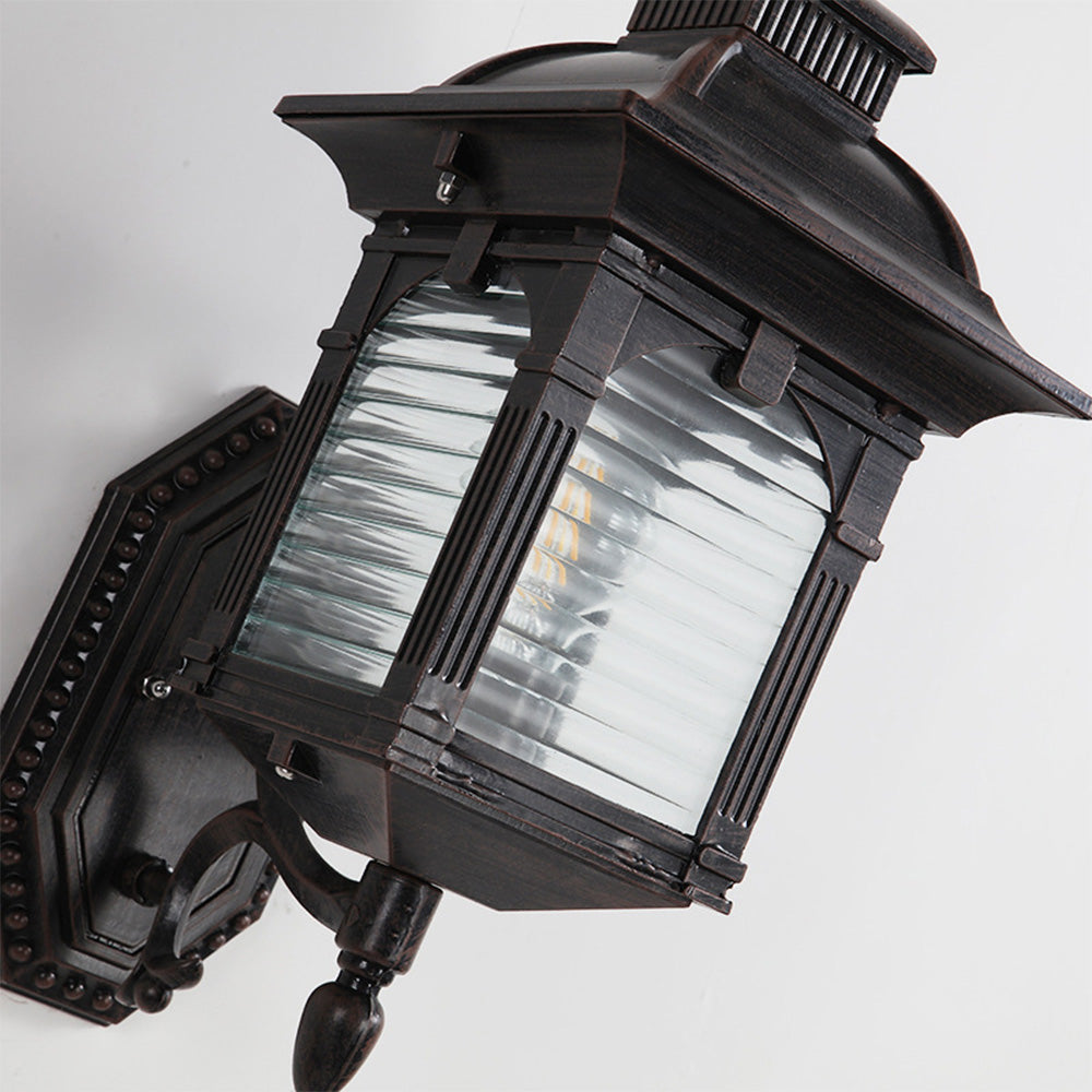 ElegantGlow - Black Outdoor Wall Sconce for Balconies