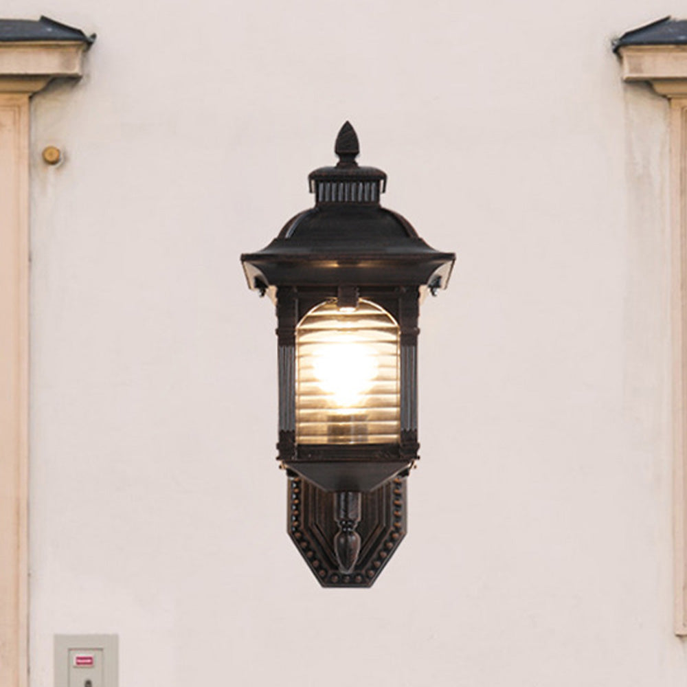 ElegantGlow - Black Outdoor Wall Sconce for Balconies