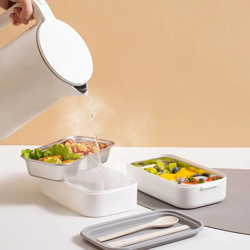 MealMate - Boîte repas à 2 étages en acier inoxydable
