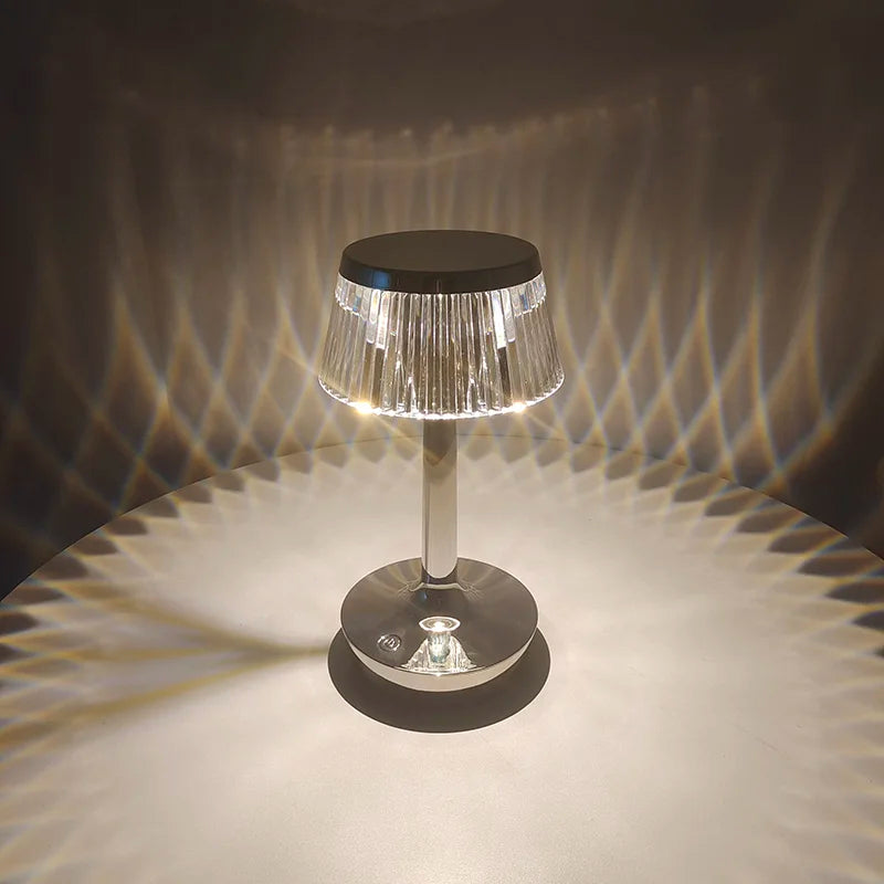 Crystal Pendant - Rechargeable Cordless Crystal Table Lamp