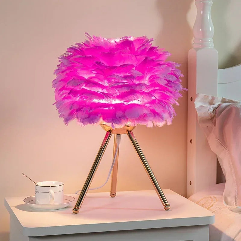 FeatherLite - Goose Feather Table Lamp for an Elegant Ambience
