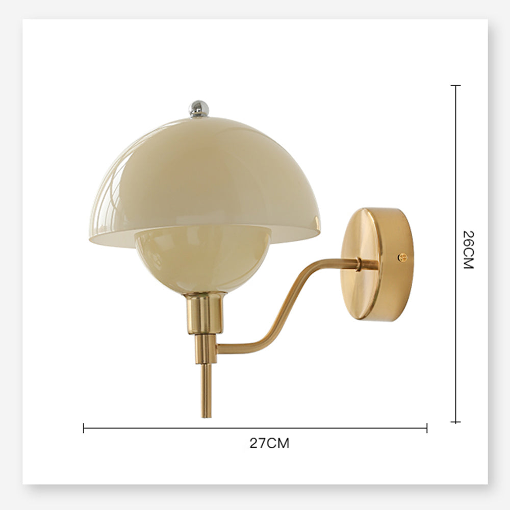 Rivelle - French Mushroom Glass Wall Sconce